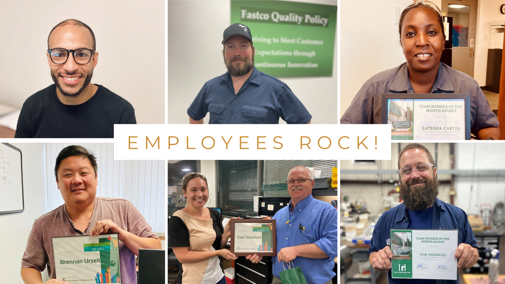 Employees Rock - It is a great time to be an employee with 7 different award-winning employees.