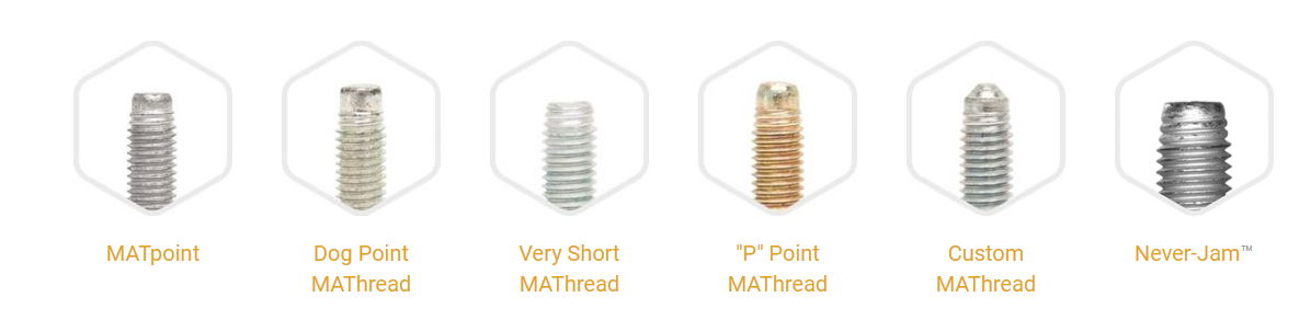 6 different MAThread types of thread rolling